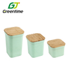 stackable storage jars canister with bamboo lids